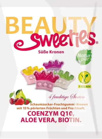 beauty sweeties sweet crowns foam sugar gummi candy 125g