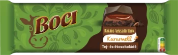 boci cocoa biscuit caramel milk dark chocolate bar 240g