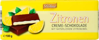 böhme lemon cream dark chocolate bar 100g