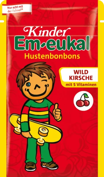 kinder em-eukal wild cherry cough drops 75g