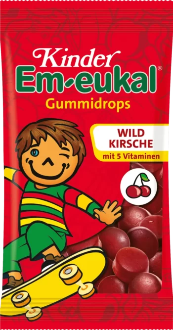 kinder em-eukal wild cherry gummi drops 75g