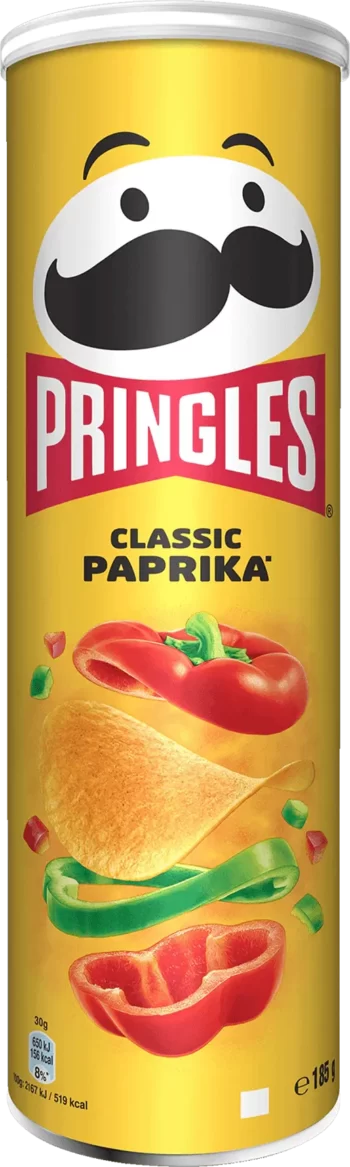 pringles classic paprika chips 185g