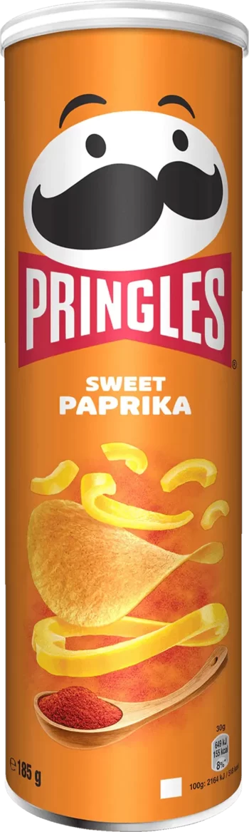 pringles sweet paprika chips 185g