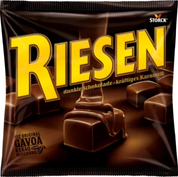 riesen dark chocolate caramel chewy candy 105g