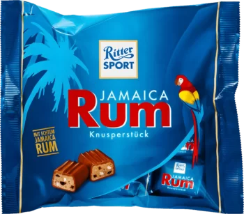 ritter sport jamaica rum milk chocolate bites 200g