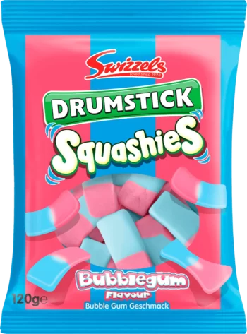 swizzels drumstick squashies bubblegum foam sugar 120g