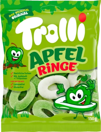 trolli apple rings foam sugar gummi candy 150g