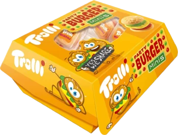 trolli party burger minis foam sugar gummi candy 150g