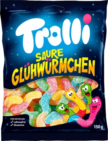 trolli sour fireflies gummi candy 150g