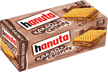 hanuta cocoa crispies wafer bar 10x