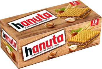 hanuta hazelnut slice wafer bar 10x