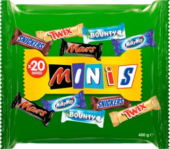 mars mixed minis chocolate bars 20x 400g