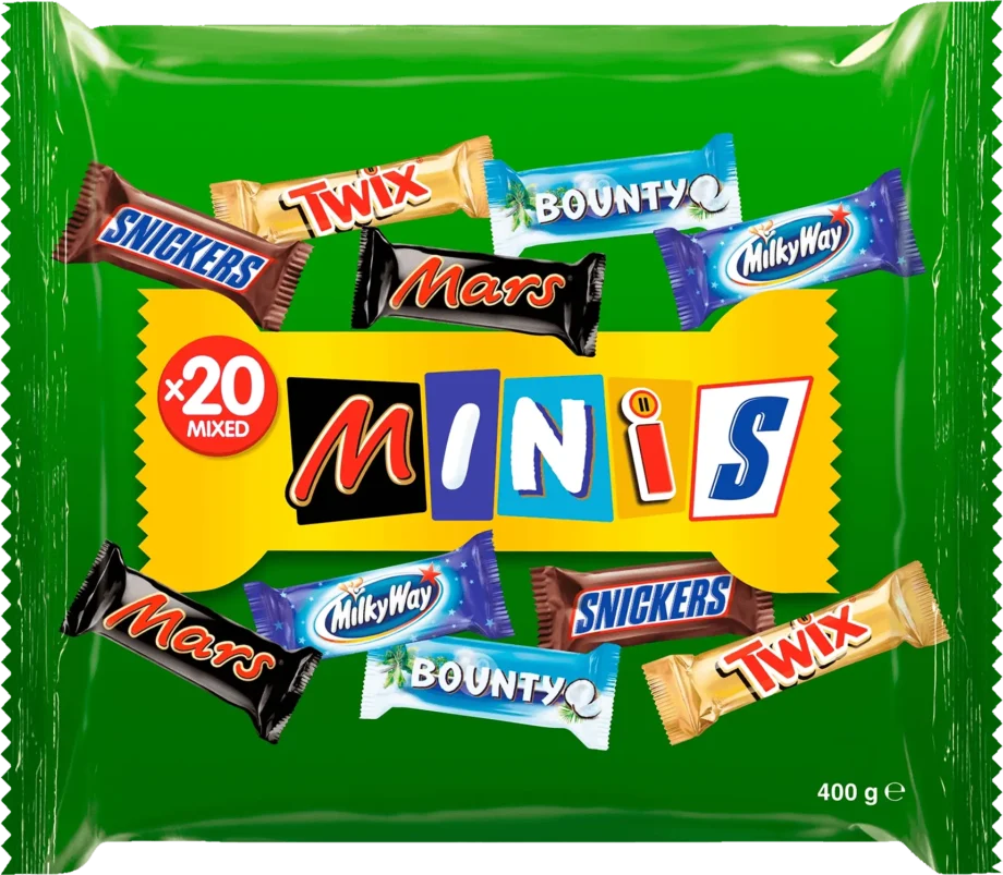 mars mixed minis chocolate bars 20x 400g