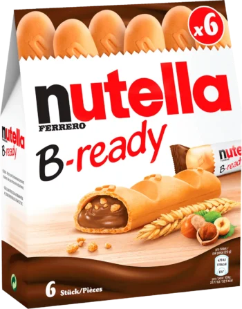 nutella b-ready wafer hazelnut spread 6x